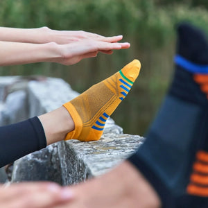 Anklesocksorangeandblue - Uniq Socks