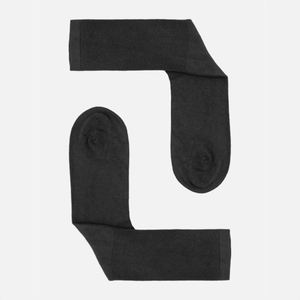 Charcoal bamboo crew socks for men shown flat with soft non-binding comfort fit, premium breathable everyday socks by Uniq Socks