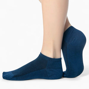 person wearing blue, bamboo sneaker socks