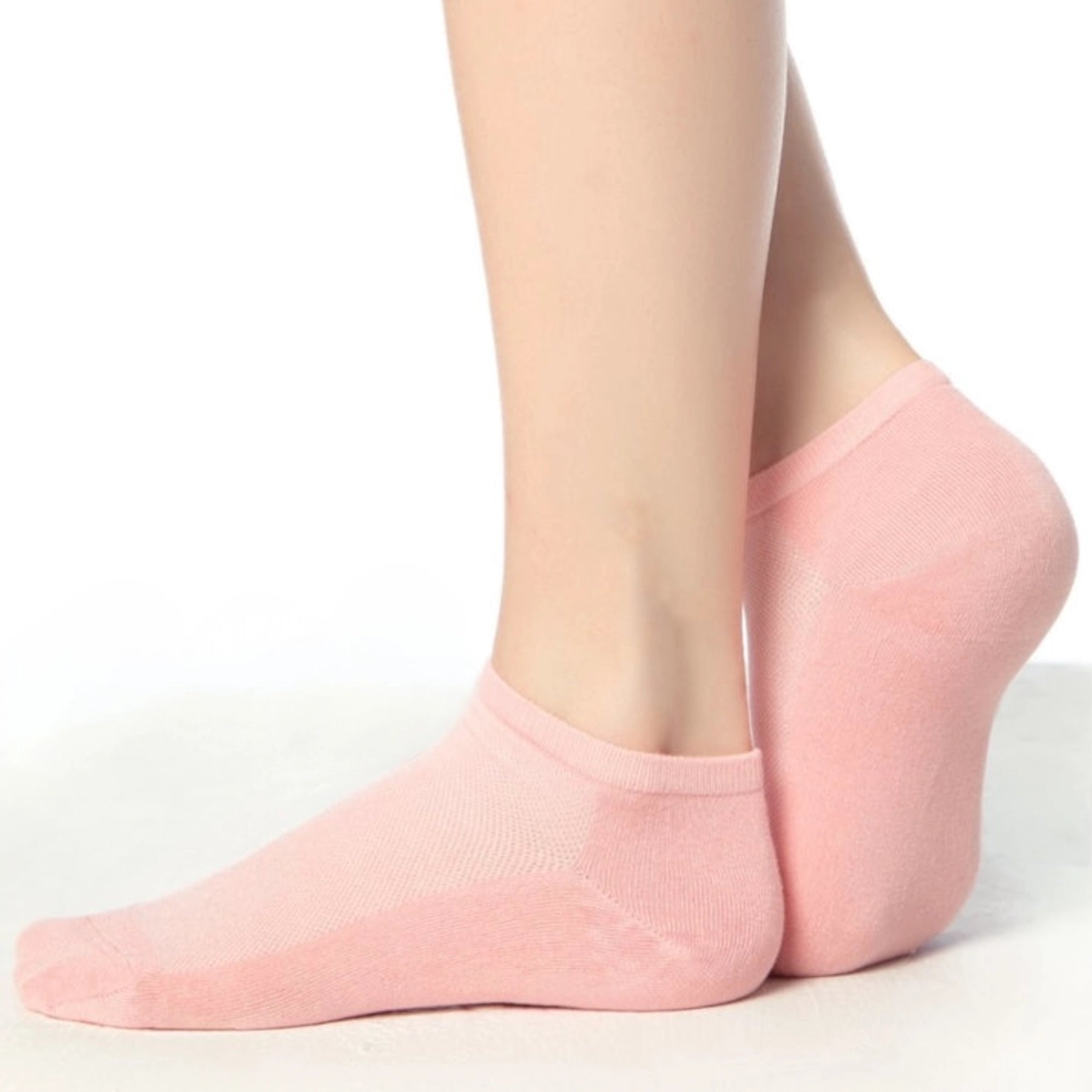 person wearing pink, bamboo sneaker socks