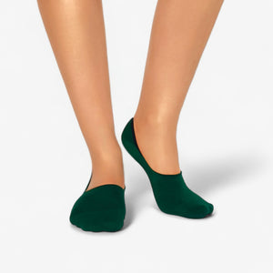 Person wearing green bamboo no-show socks