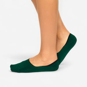 Person wearing green bamboo no-show socks