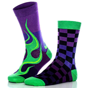 image of fire themed socks