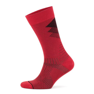 Red and black bamboo crew socks