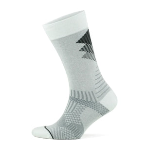 Light grey and yellow bamboo crew socks