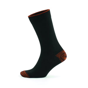 Image of black and red crew sock