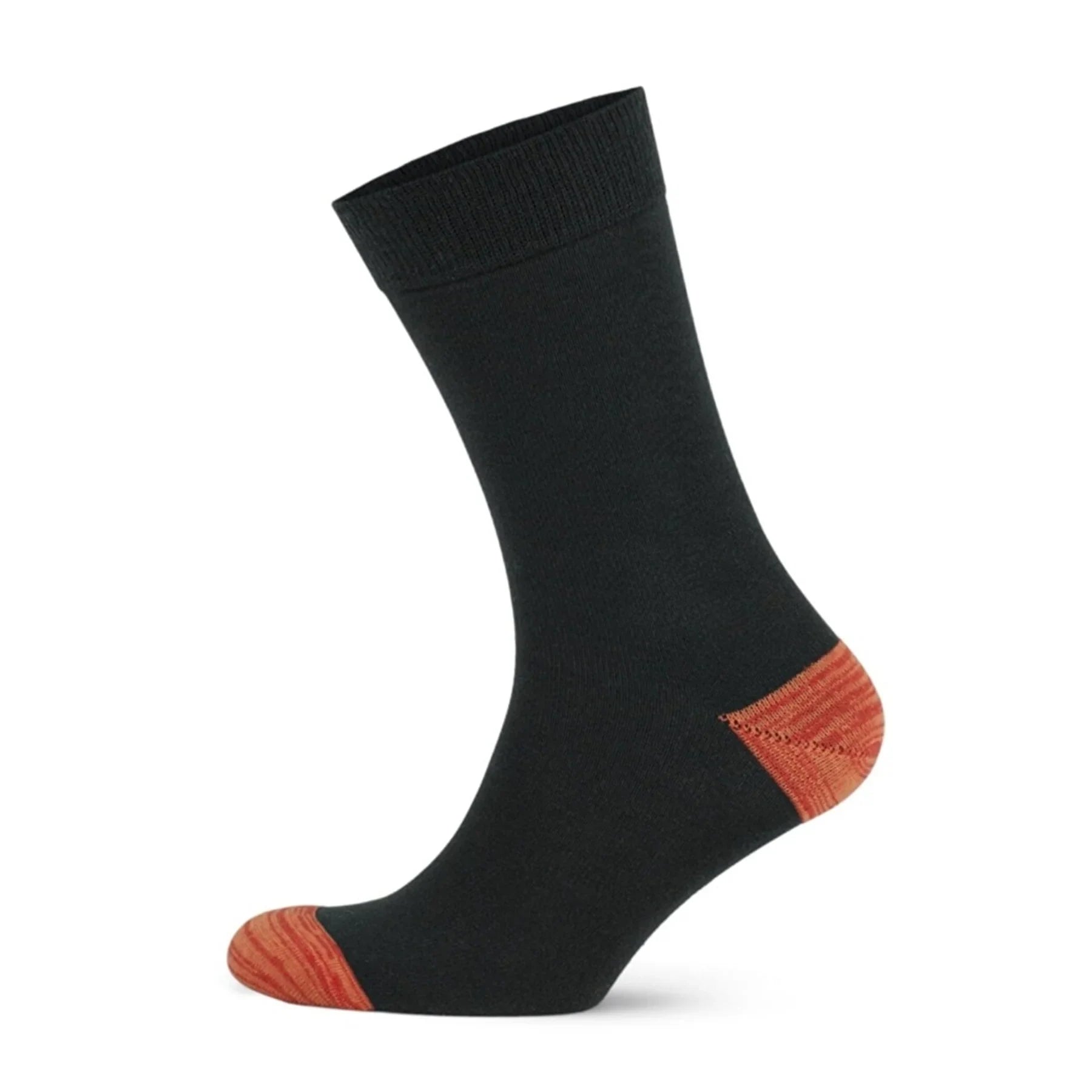Image of black and orange crew sock