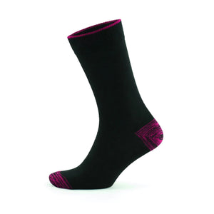 Image of black and pink crew sock