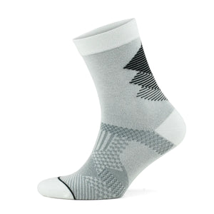 White and grey coloured crew sock