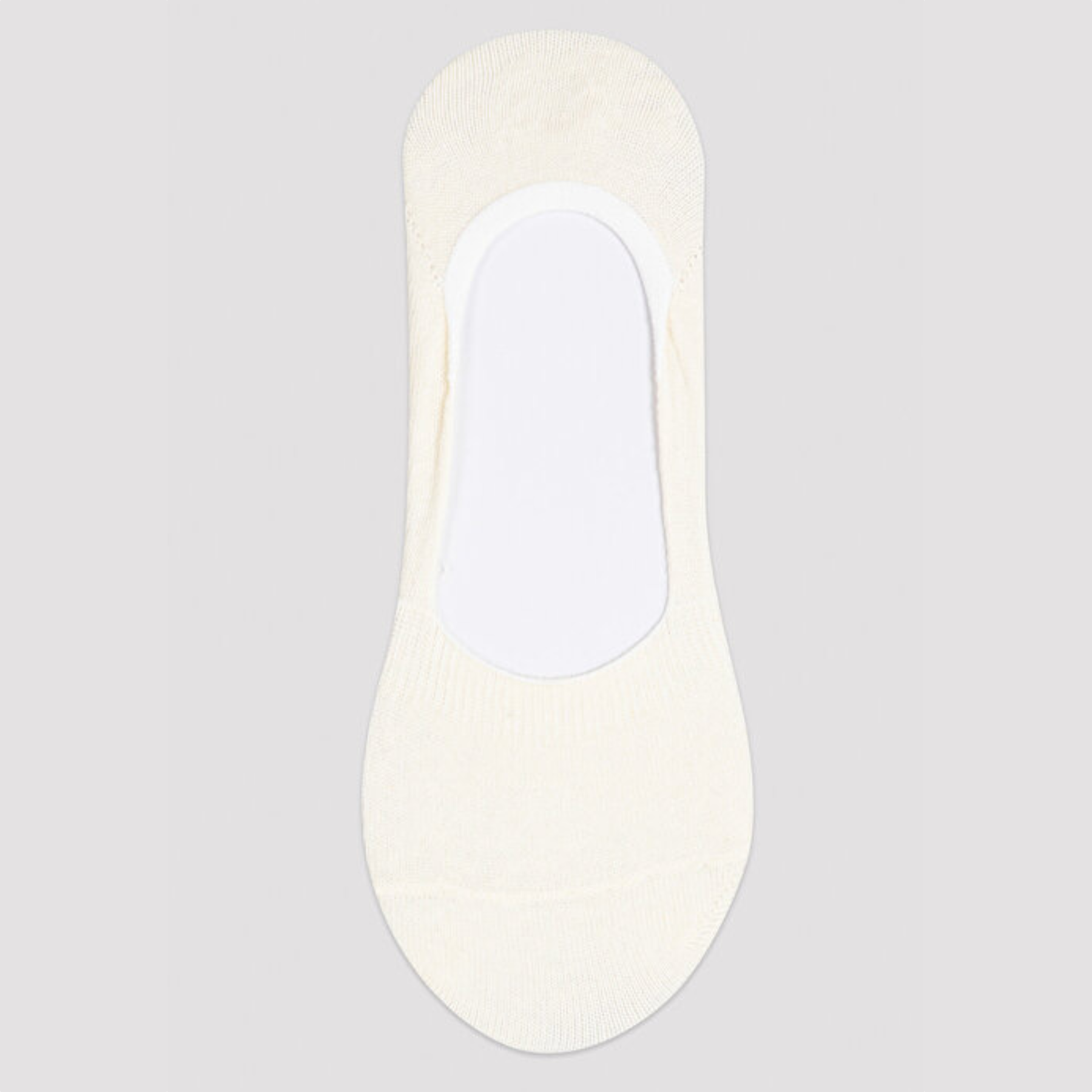 Cream no-show socks