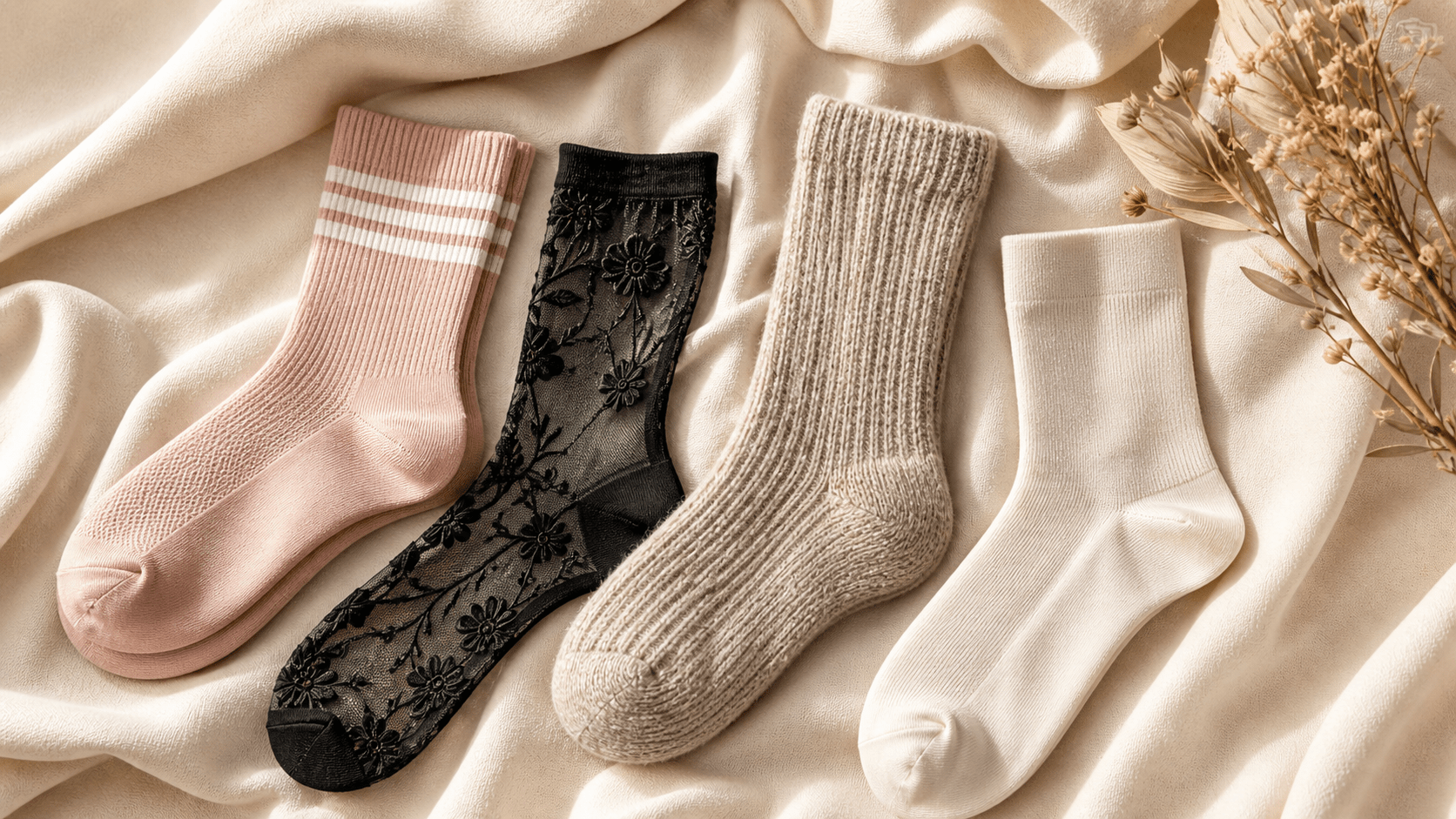 Premium Uniq Socks collection featuring bamboo, cotton, alpaca wool and sheer designer socks