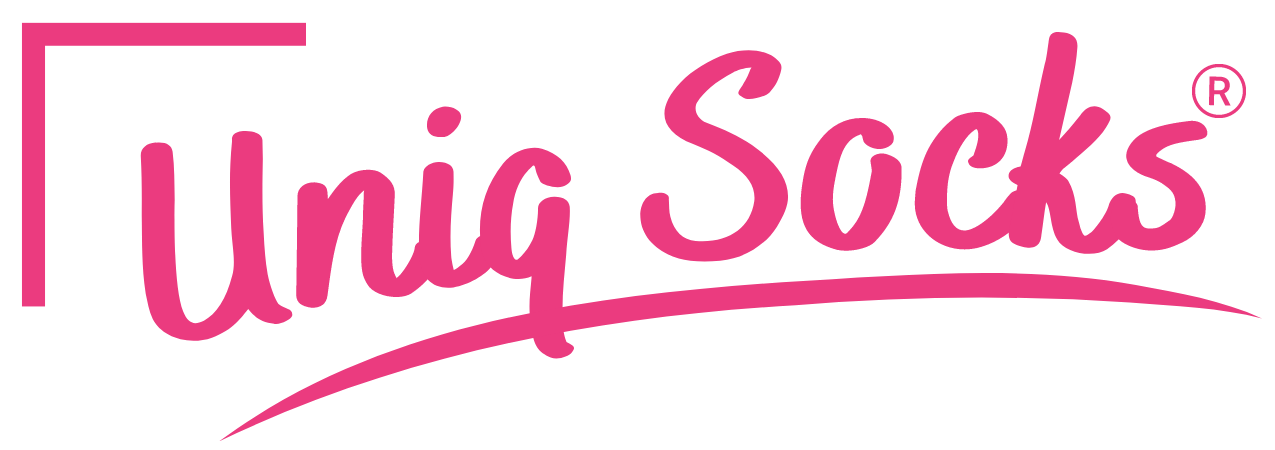 Pink Uniq Socks Logo