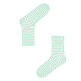 Mint striped crew socks