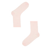 Salmon striped crew socks