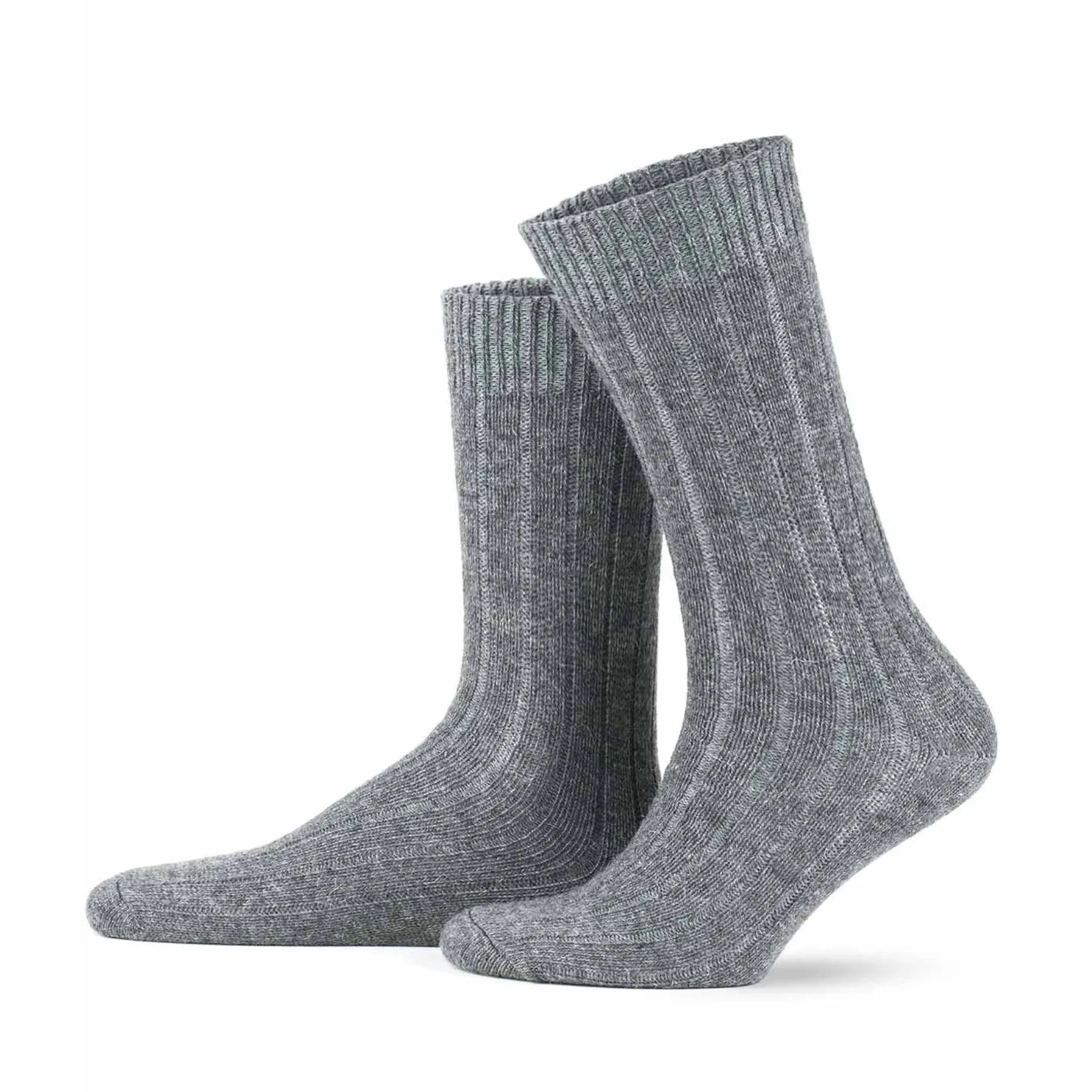 Plain, grey, alpaca and merino wool socks