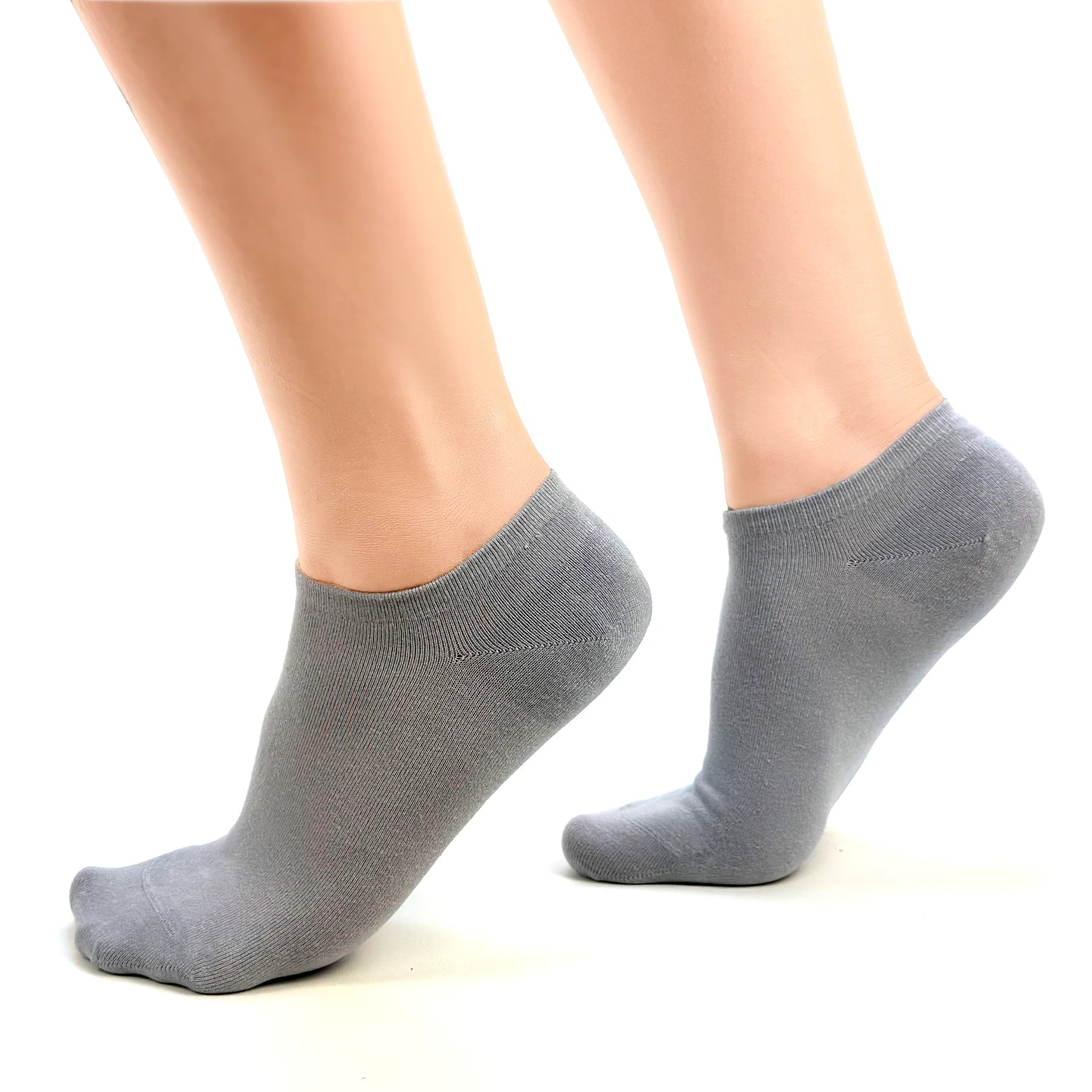 Grey seamless sneaker socks