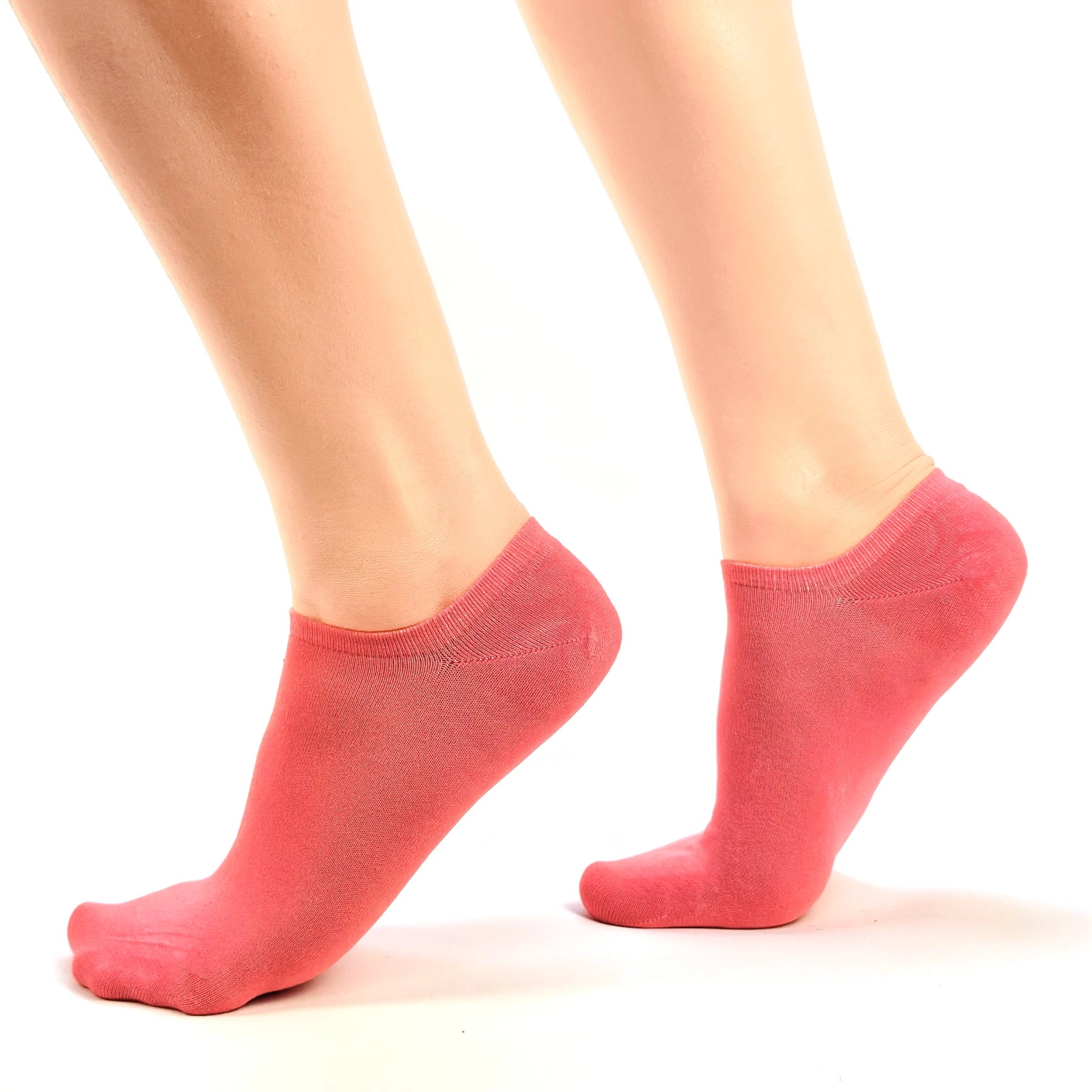 Coral seamless sneaker socks