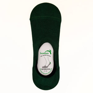 Green bamboo no-show socks