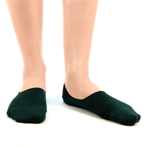 Green bamboo no-show socks