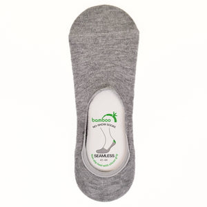 Light grey bamboo no-show socks 