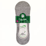 Light grey bamboo no-show socks 