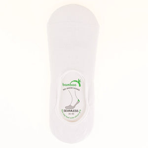 White bamboo no-show socks