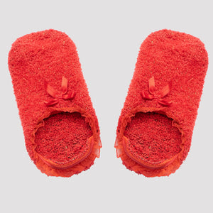 image of red house socks