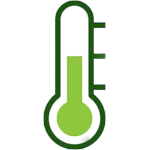 icon green thermometer