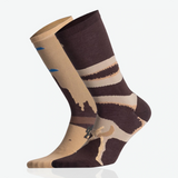 Beige animal themed socks