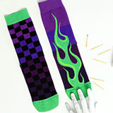 image of fire themed socks