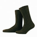 Plain, brown, alpaca and merino wool socks